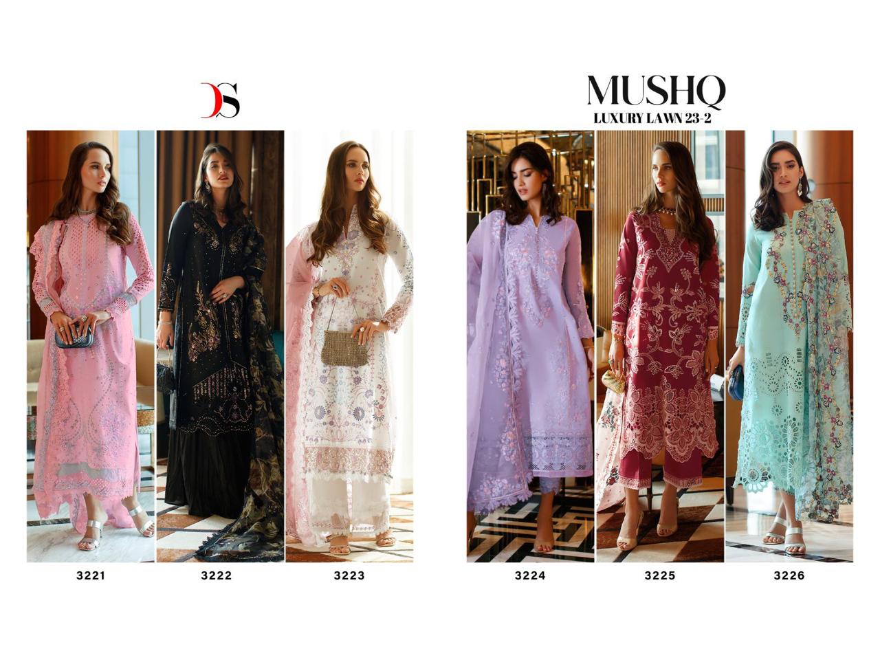 Deepsy Suits Mushq Luxury Lawn 23 2 Pure Cambric Cotton Wholesale Pakistani Salwar Suit Catalog — Wholesale Salwar Suits, MPA wholesale from Surat - Gallery Image 7