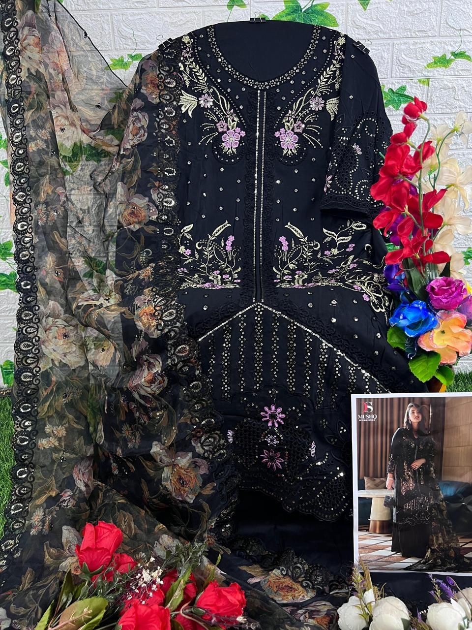 Deepsy Suits Mushq Luxury Lawn 23 2 Pure Cambric Cotton Wholesale Pakistani Salwar Suit Catalog — Wholesale Salwar Suits, MPA wholesale from Surat - Gallery Image 8