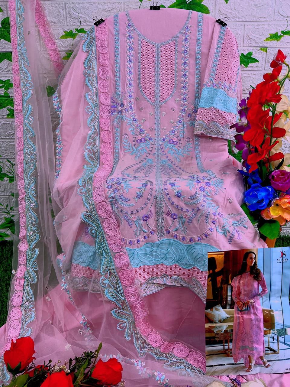 Deepsy Suits Mushq Luxury Lawn 23 2 Pure Cambric Cotton Wholesale Pakistani Salwar Suit Catalog — Wholesale Salwar Suits, MPA wholesale from Surat - Gallery Image 9