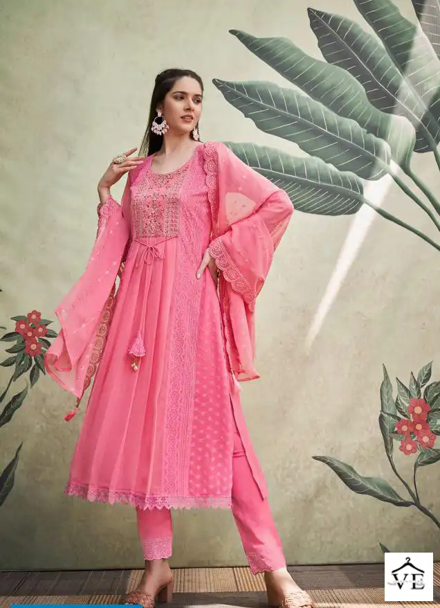 Vardan Ethnic Maitree Georgette Wholesale Readymade Salwar Suit Catalog — Wholesale Salwar Suits, MPA wholesale from Surat - Gallery Image 3