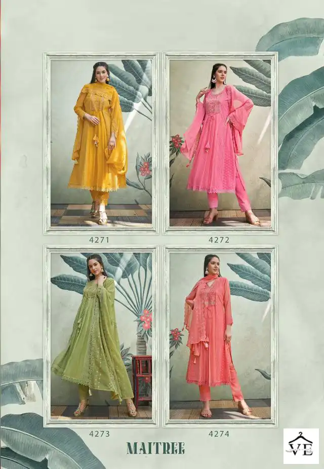 Vardan Ethnic Maitree Georgette Wholesale Readymade Salwar Suit Catalog — Wholesale Salwar Suits, MPA wholesale from Surat — view 5