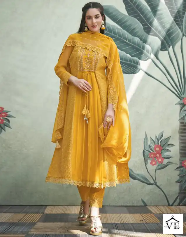 Vardan Ethnic Maitree Georgette Wholesale Readymade Salwar Suit Catalog — Wholesale Salwar Suits, MPA wholesale from Surat — view 1