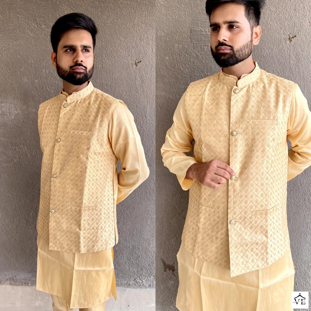 Banwery Manyavar Heavy Banglori Silk Wholesale Kurta Pajama With Koti Catalog — Wholesale, Banwery wholesale from Surat - Gallery Image 2