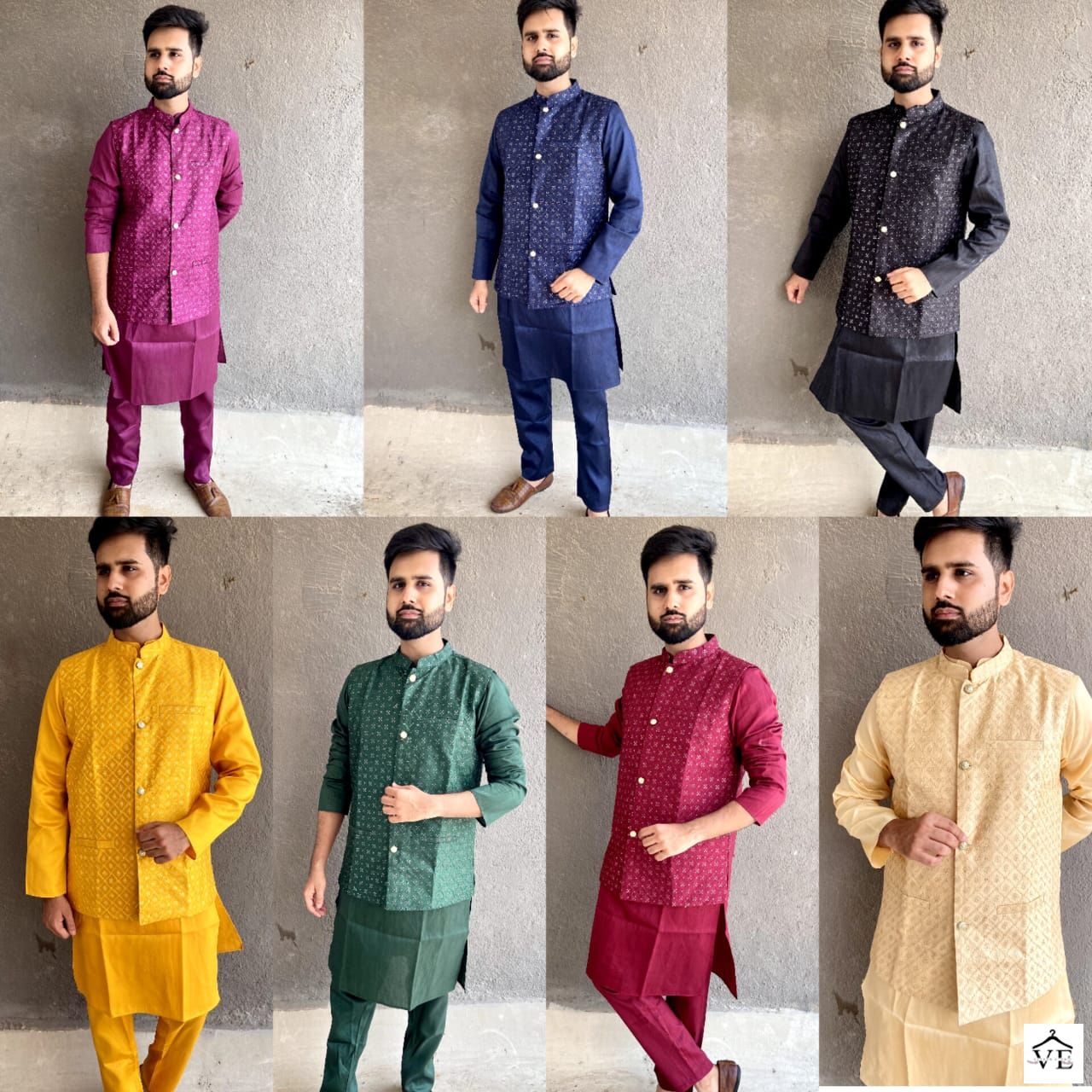 Banwery Manyavar Heavy Banglori Silk Wholesale Kurta Pajama With Koti Catalog — Wholesale, Banwery wholesale from Surat — view 17