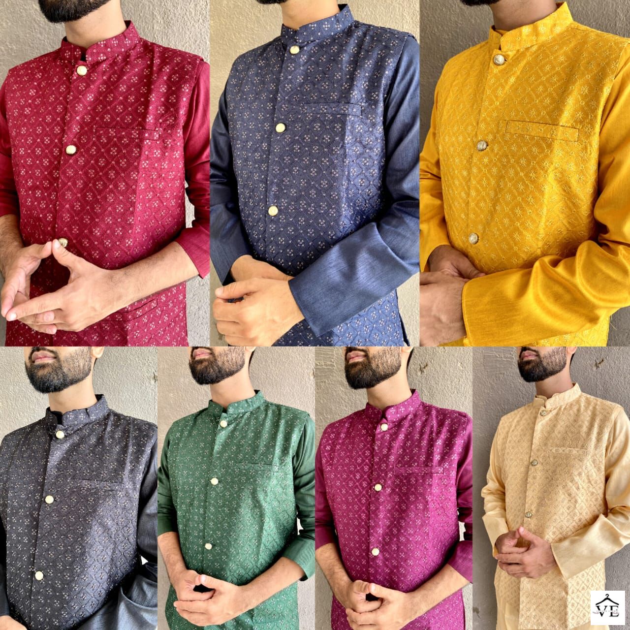 Banwery Manyavar Heavy Banglori Silk Wholesale Kurta Pajama With Koti Catalog — Wholesale, Banwery wholesale from Surat - Gallery Image 16