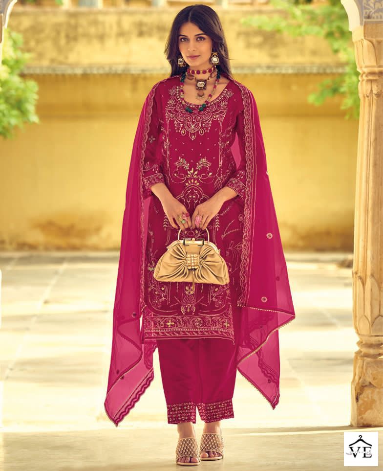 VE Messi 11 Heavy Organza Wholesale Readymade Designer Suit Catalog — Wholesale Salwar Suits, MPA wholesale from Surat — view 1