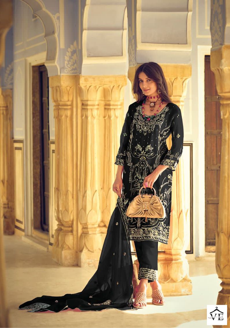 VE Messi 11 Heavy Organza Wholesale Readymade Designer Suit Catalog — Wholesale Salwar Suits, MPA wholesale from Surat - Gallery Image 3