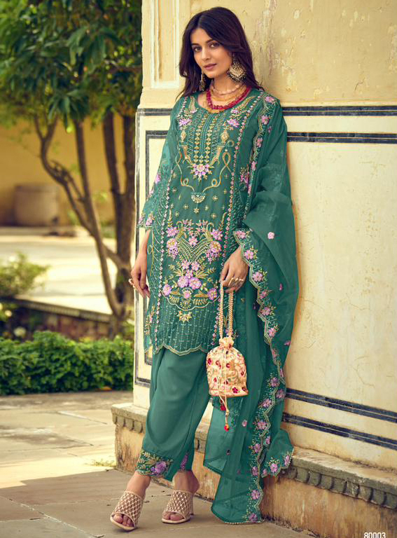 Vardan Ethnic Messi 8 Heavy Orgenga Wholesale Designer Readymade Salwar Suit Catalog — Wholesale Salwar Suits, MPA wholesale from Surat — view 1
