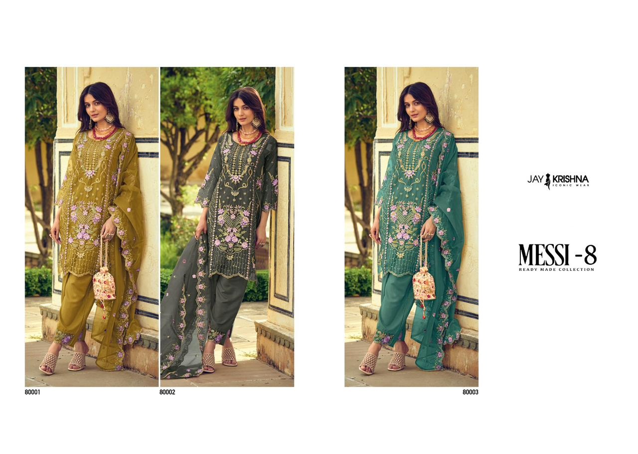 Vardan Ethnic Messi 8 Heavy Orgenga Wholesale Designer Readymade Salwar Suit Catalog — Wholesale Salwar Suits, MPA wholesale from Surat — view 4