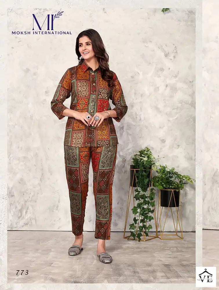 Moksh Riddhi Premium Rayon Wholesale Co-Ord Set Catalog — Wholesale Kurtis, MPA wholesale from Surat — view 8