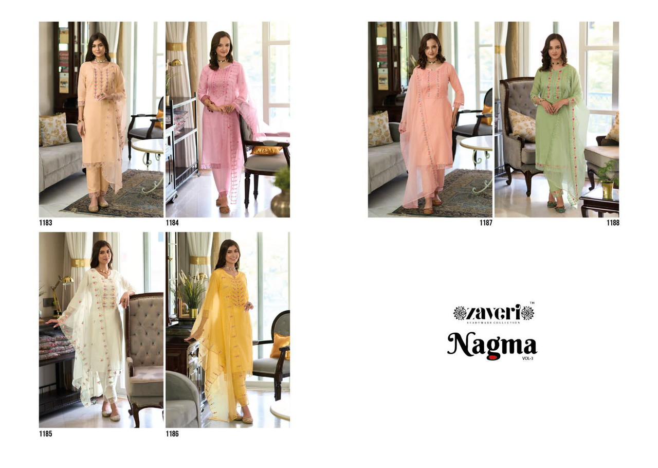 Zaveri Nagma Vol 3 Pure Cotton Wholesale Designer Readymade Salwar Suit Catalog - Image 7