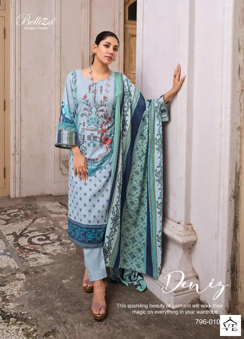 Belliza Naira Vol 10 100% Pure Cotton Wholesale Salwar Suit Catalog — Wholesale Salwar Suits, Belliza Designer wholesale from Surat - Gallery Image 3