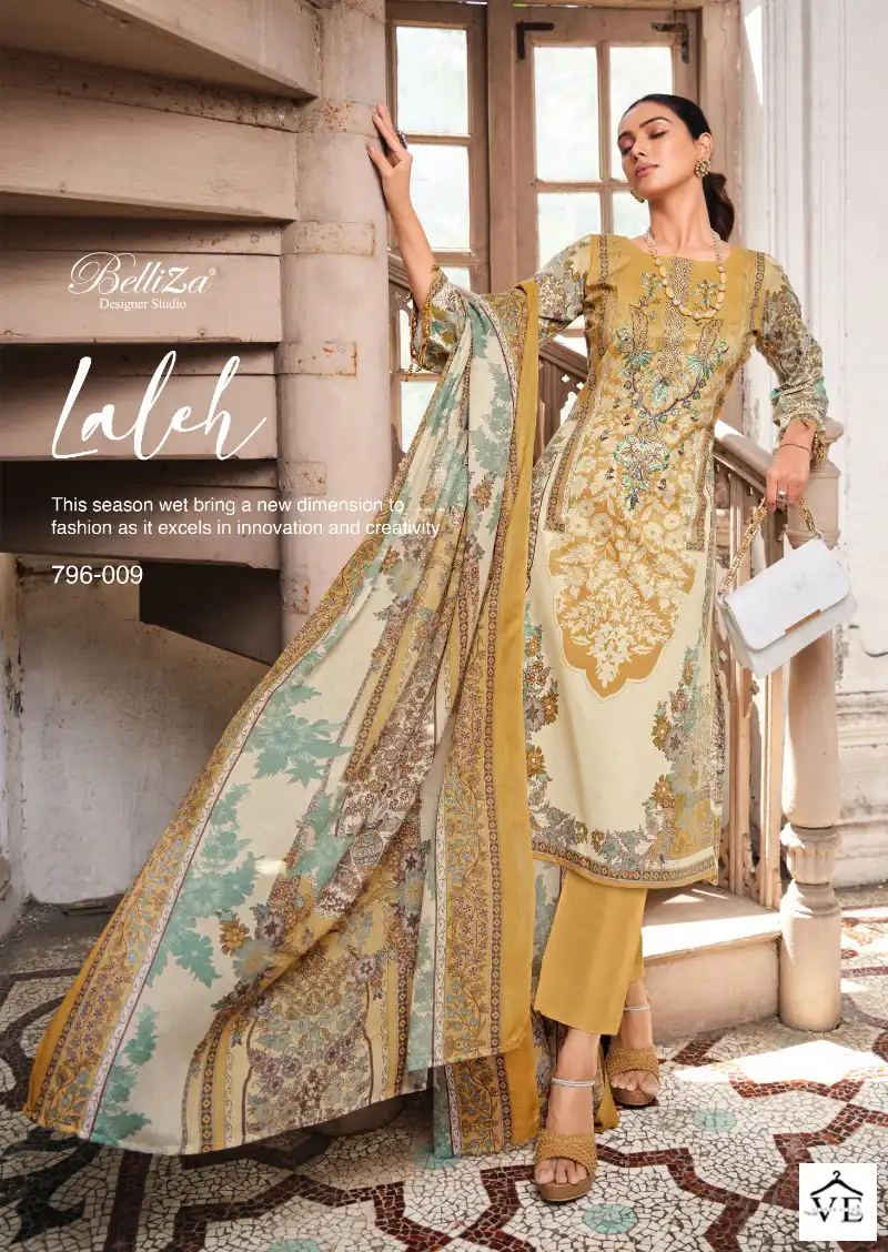 Belliza Naira Vol 10 100% Pure Cotton Wholesale Salwar Suit Catalog — Wholesale Salwar Suits, Belliza Designer wholesale from Surat - Gallery Image 4