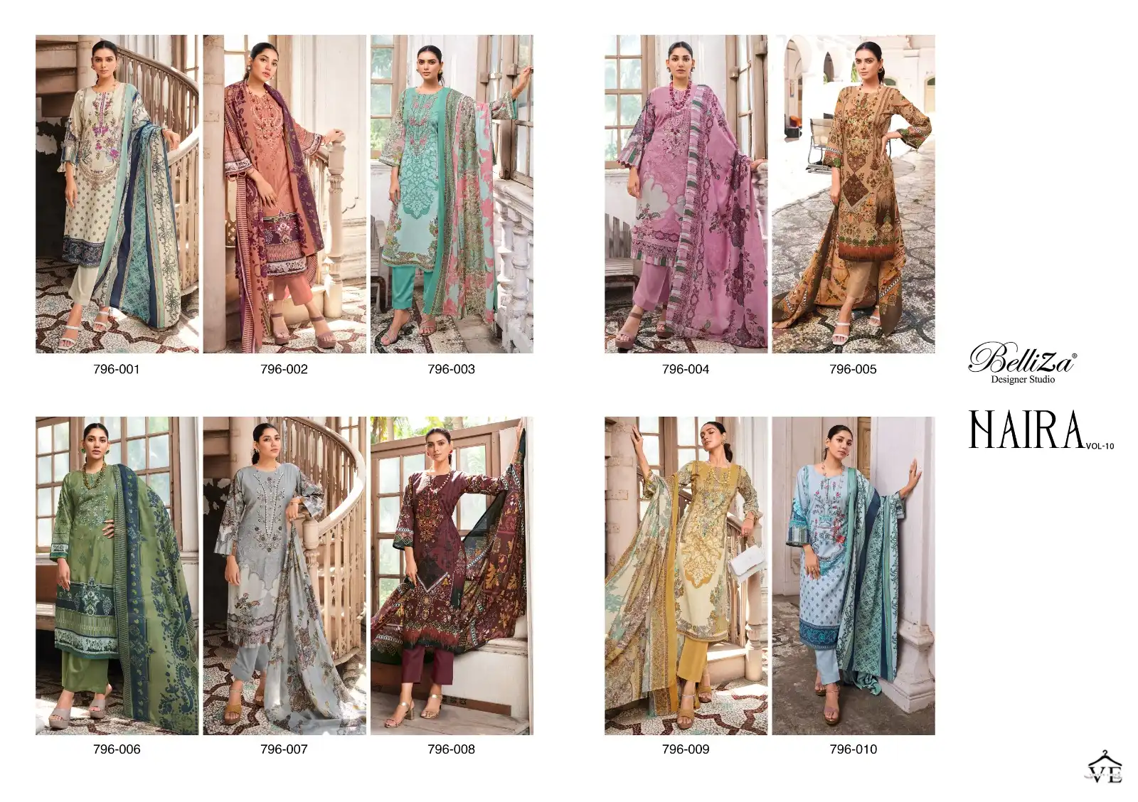 Belliza Designer Naira Vol 10 Cotton Wholesale Pakistani Salwar Suit Catalog — Wholesale Salwar Suits, Belliza Designer wholesale from Surat — view 11