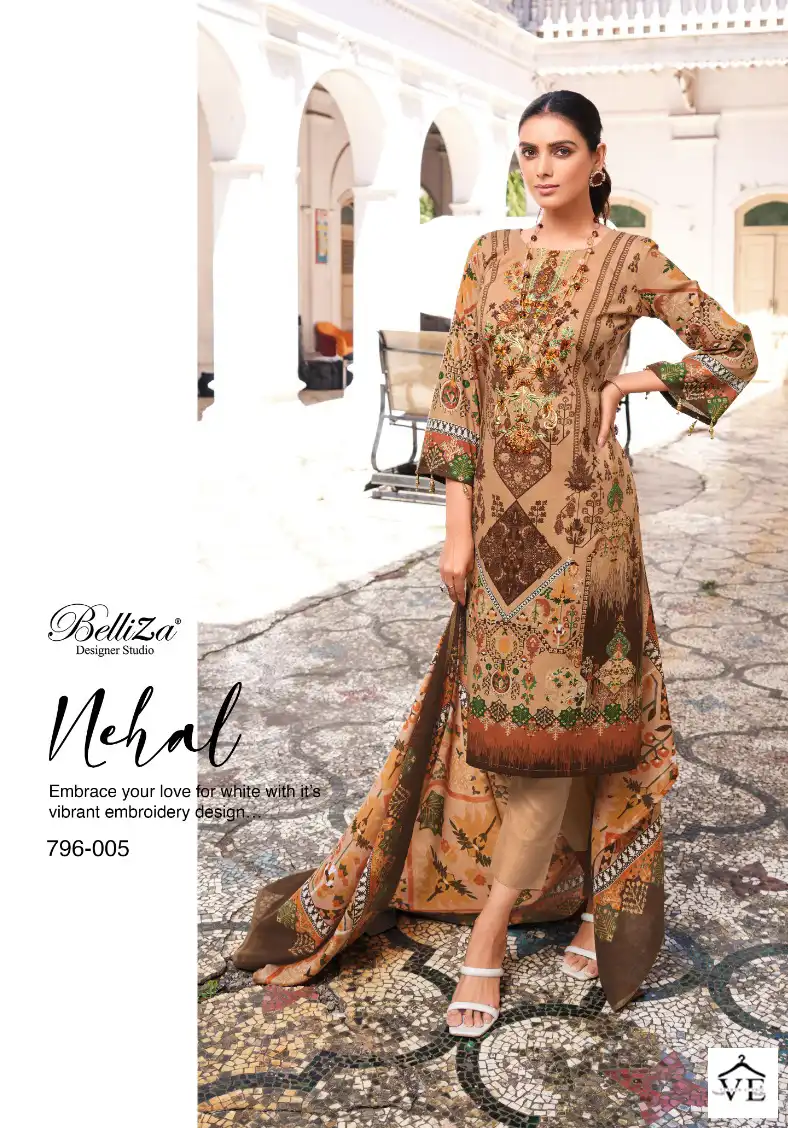 Belliza Designer Naira Vol 10 Cotton Wholesale Pakistani Salwar Suit Catalog — Wholesale Salwar Suits, Belliza Designer wholesale from Surat - Gallery Image 4