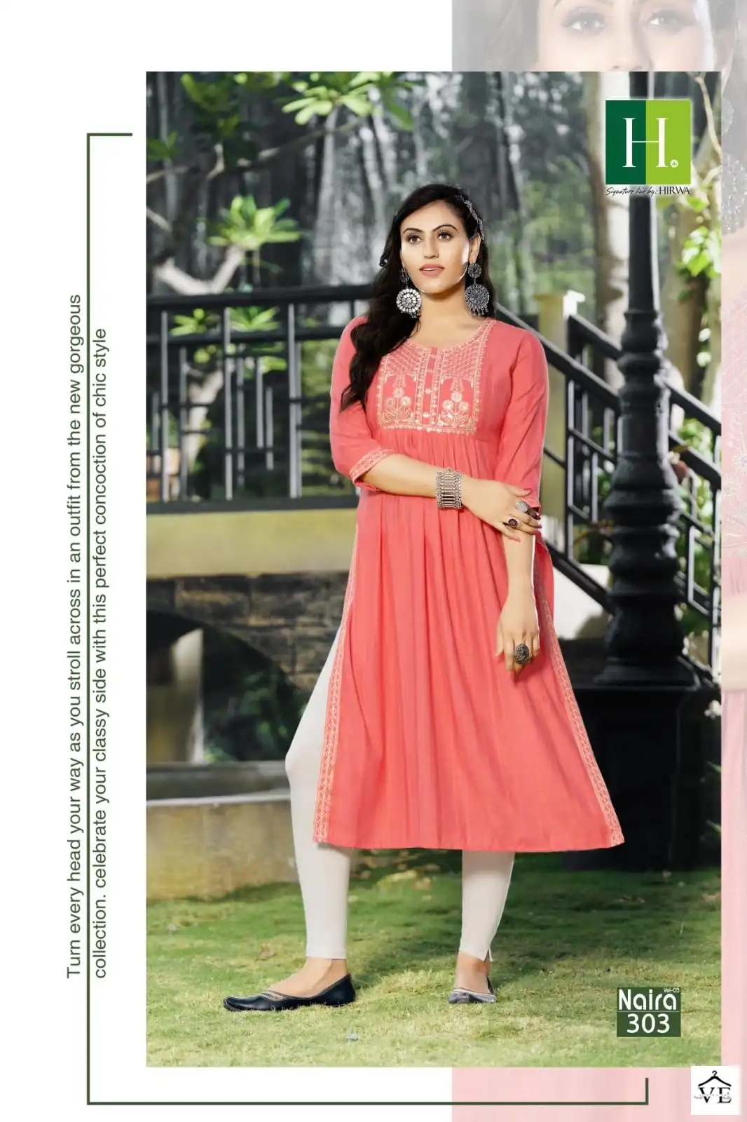 Hirwa Naira Vol 3 Fancy Viscose Rayon Wholesale Naira Cut Kurti Catalog — Wholesale Kurtis, MPA wholesale from Surat - Gallery Image 2
