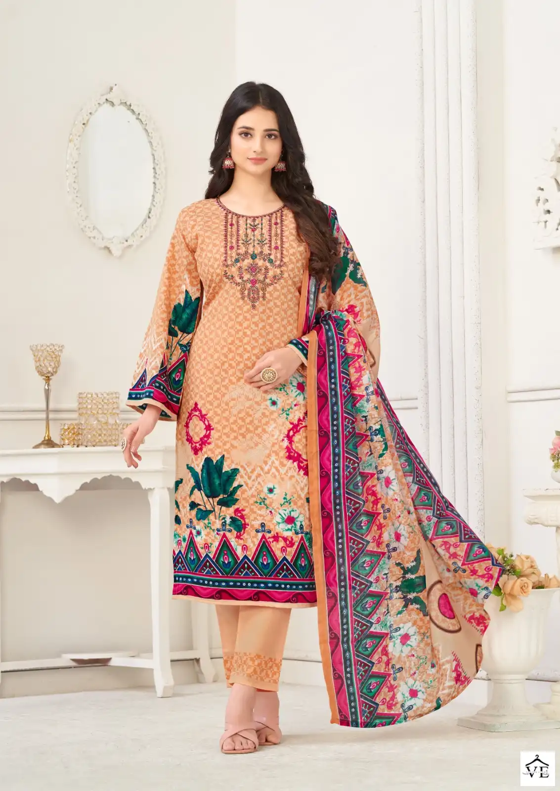 Al Karam Nairah Premium Soft Cotton Wholesale Pakistani Salwar Suit Catalog — Wholesale Salwar Suits, Alkaram wholesale from Surat - Gallery Image 3