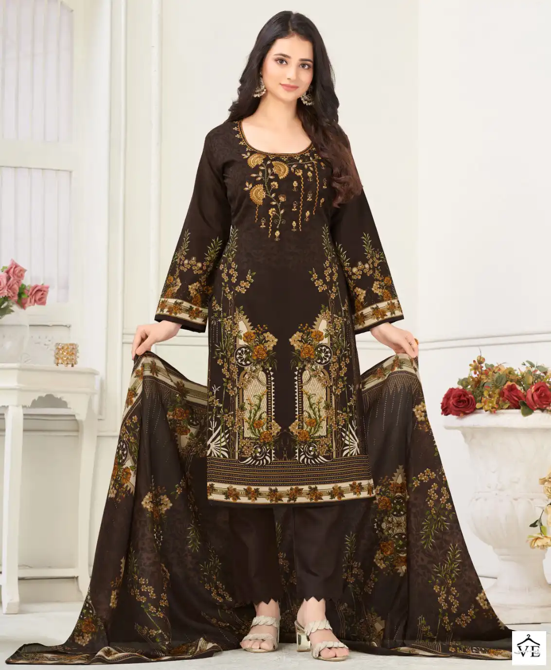 Al Karam Nairah Premium Soft Cotton Wholesale Pakistani Salwar Suit Catalog — Wholesale Salwar Suits, Alkaram wholesale from Surat — view 1