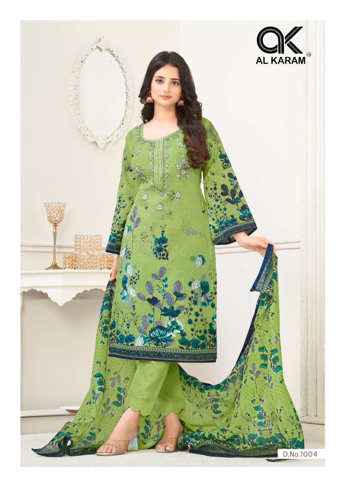Al Karam Nairah Cotton Wholesale Pakistani Salwar Suit Catalog — Wholesale Salwar Suits, Alkaram wholesale from Surat - Gallery Image 5