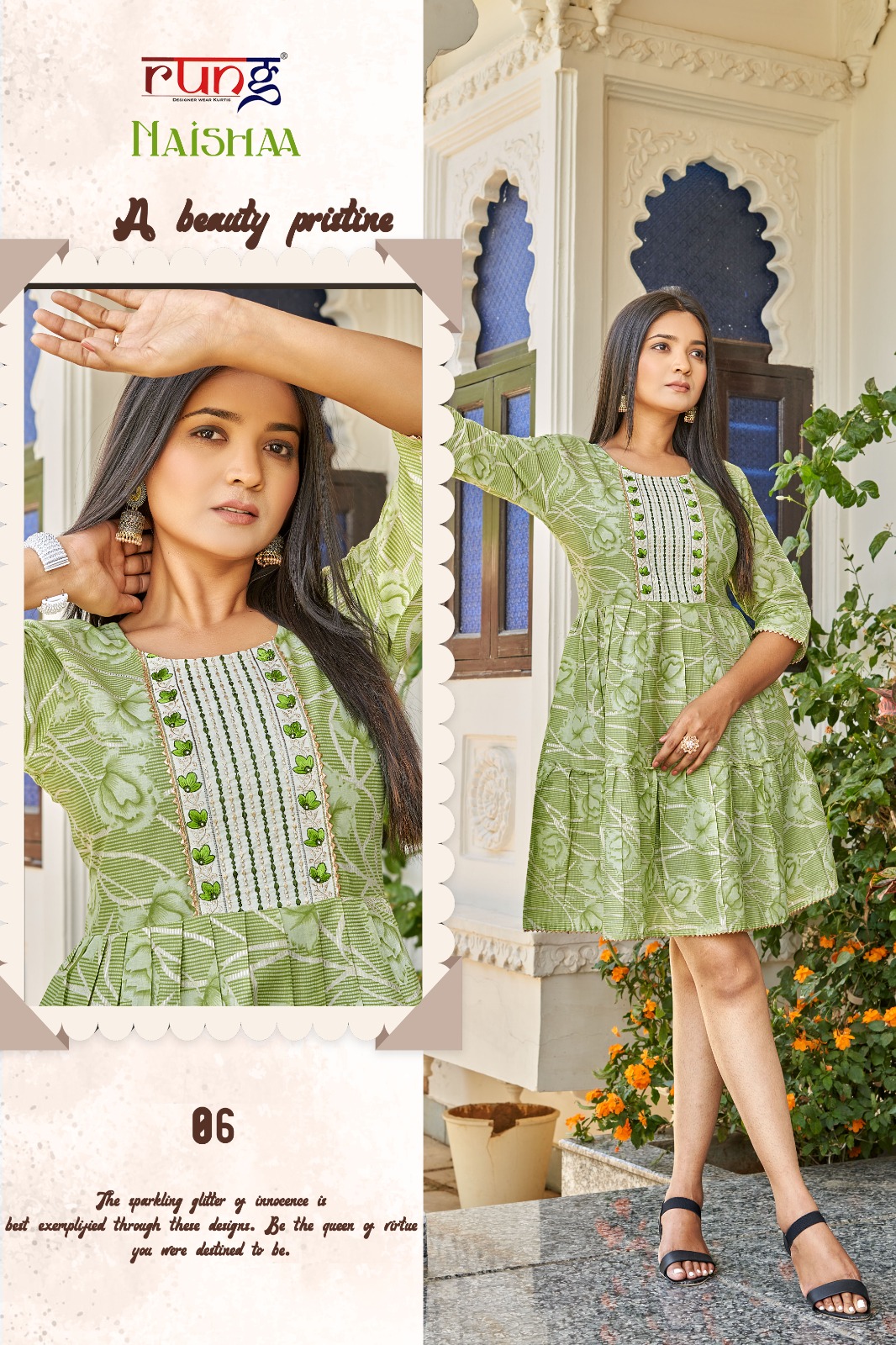 Rung Naishaa Heavy Mal Cotton Wholesale Short Kurtis Catalog — Wholesale Kurtis, MPA wholesale from Surat - Gallery Image 2