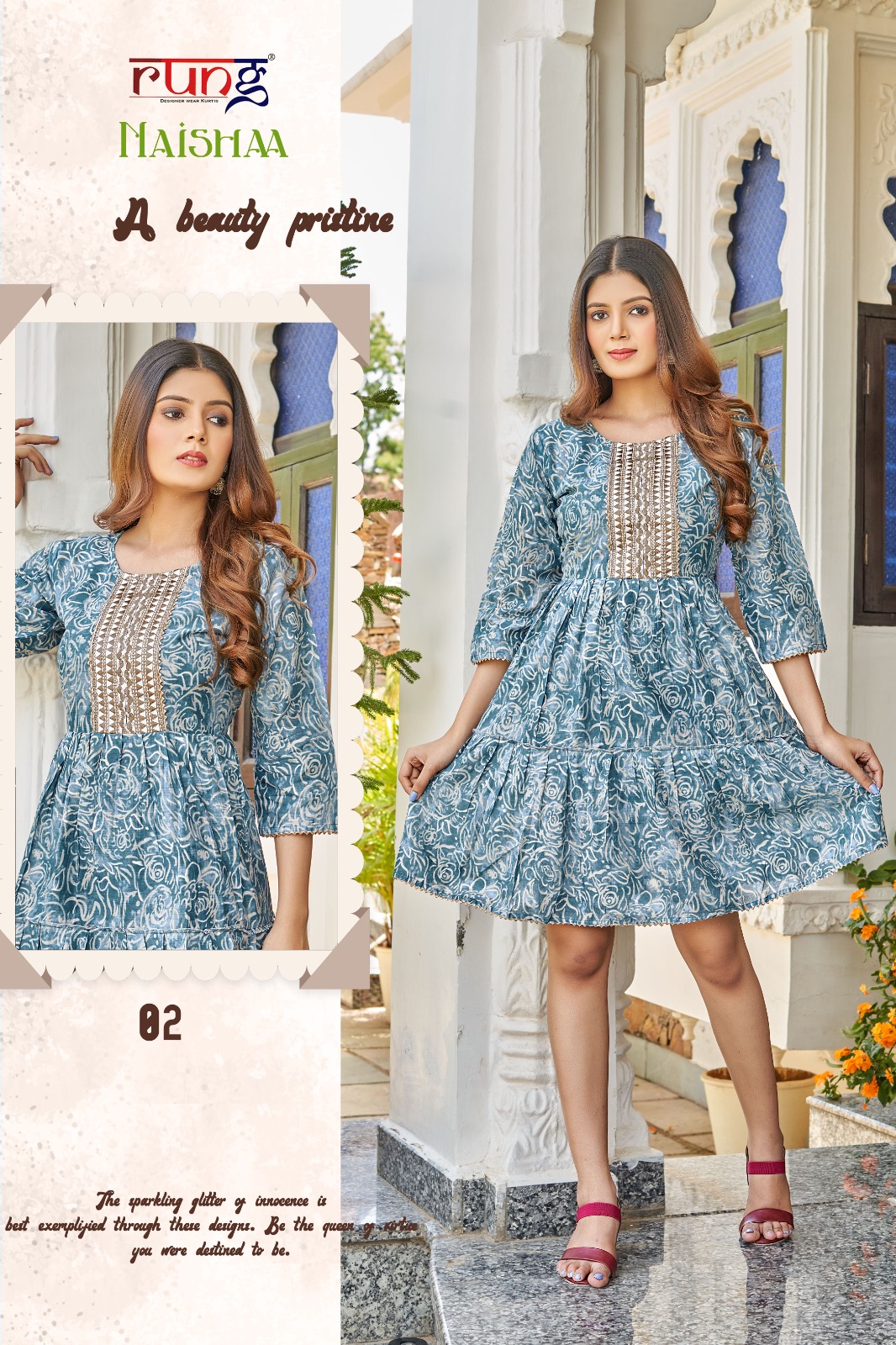Rung Naishaa Heavy Mal Cotton Wholesale Short Kurtis Catalog — Wholesale Kurtis, MPA wholesale from Surat - Gallery Image 5