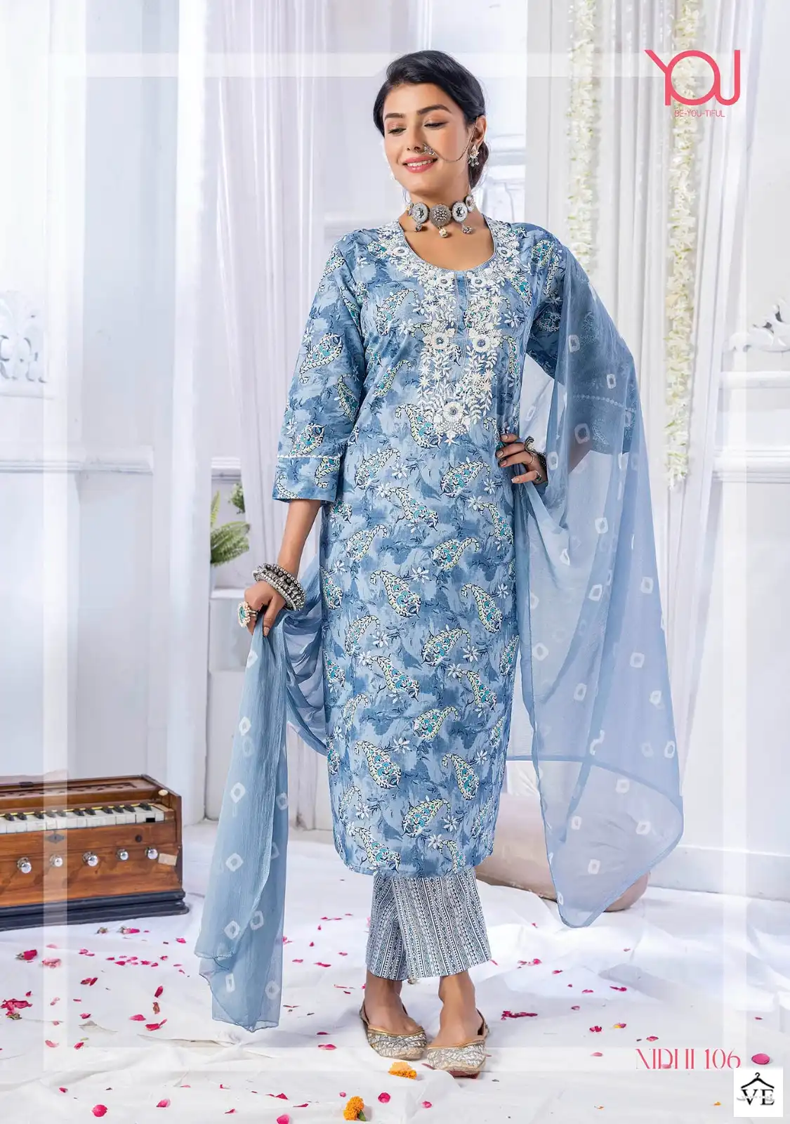 Wanna Nidhi Pure Cotton Cambric Wholesale Readymade Suits Catalog — Wholesale Salwar Suits, MPA wholesale from Surat - Gallery Image 8