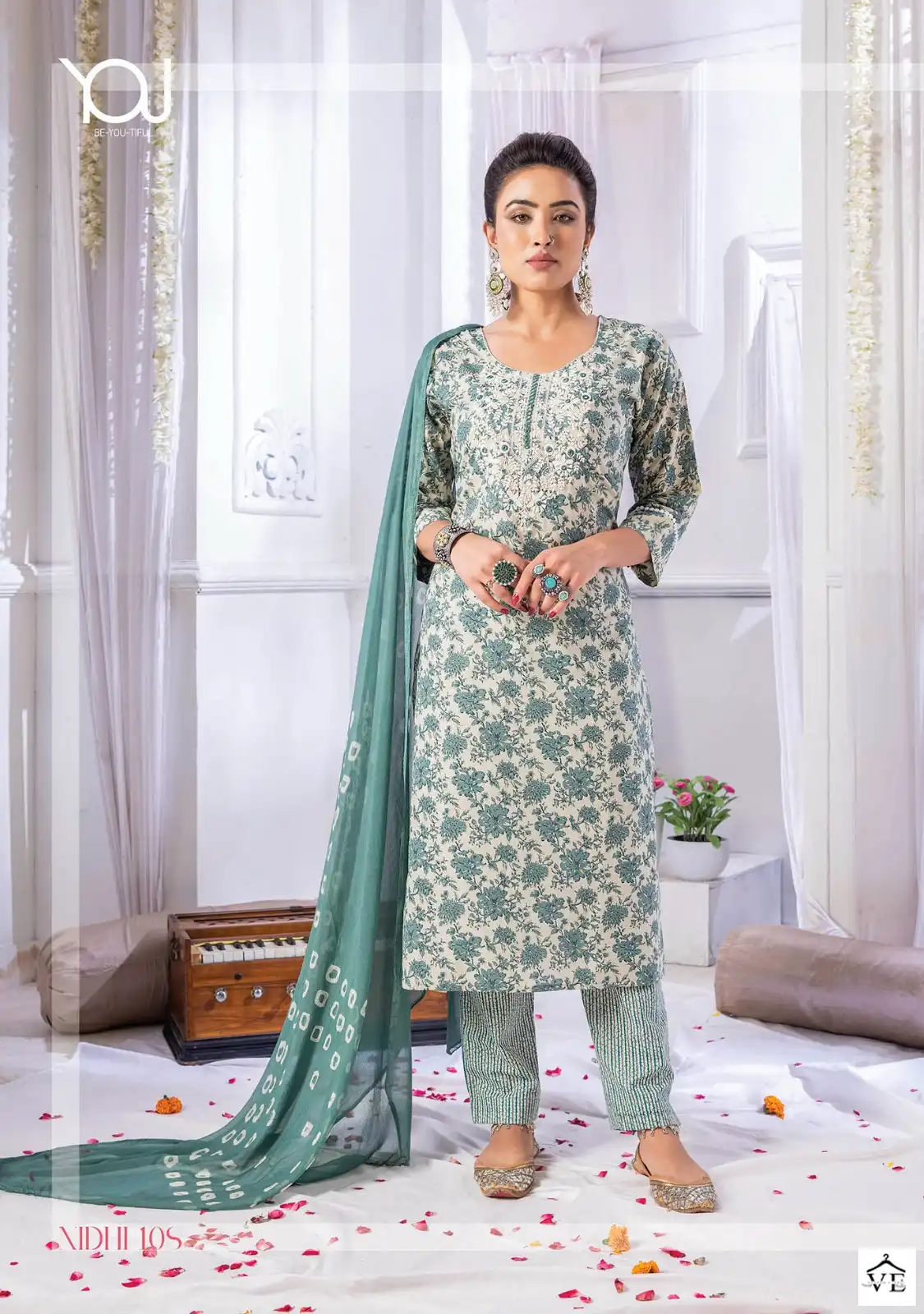 Wanna Nidhi Pure Cotton Cambric Wholesale Readymade Suits Catalog — Wholesale Salwar Suits, MPA wholesale from Surat - Gallery Image 2