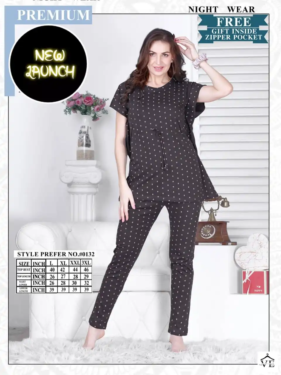 VE Summer Special Vol 1 100% Cotton Wholesale Night Suit Catalog — Wholesale, MPA wholesale from Surat — view 2