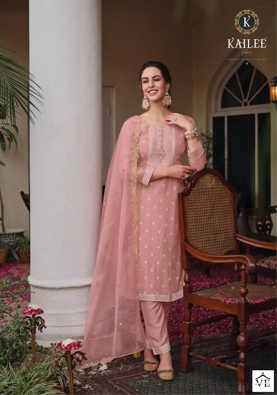 Kailee Fashion Niharika Pure Viscouse Muslin Wholesale Readymade Salwar Suit Catalog — Wholesale Salwar Suits, MPA wholesale from Surat - Gallery Image 2