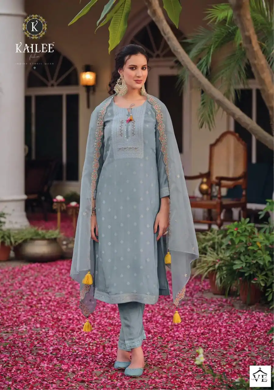 Kailee Fashion Niharika Pure Viscouse Muslin Wholesale Readymade Salwar Suit Catalog — Wholesale Salwar Suits, MPA wholesale from Surat - Gallery Image 5