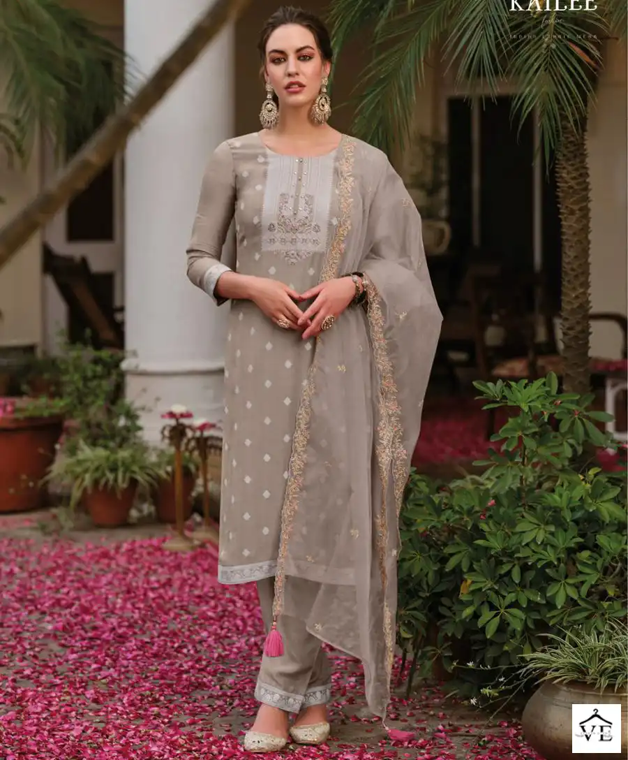 Kailee Fashion Niharika Pure Viscouse Muslin Wholesale Readymade Salwar Suit Catalog — Wholesale Salwar Suits, MPA wholesale from Surat — view 1