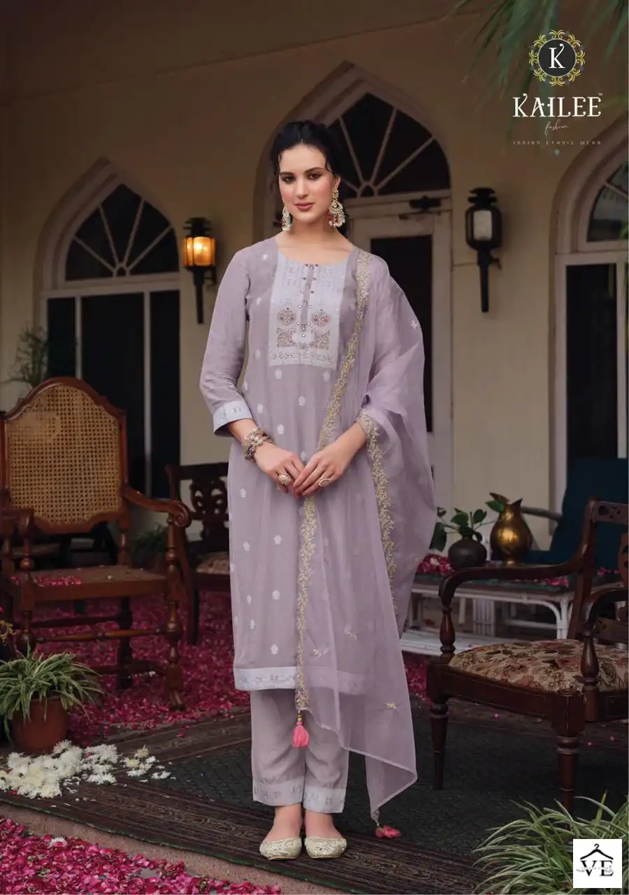 Kailee Fashion Niharika Pure Viscouse Muslin Wholesale Readymade Salwar Suit Catalog — Wholesale Salwar Suits, MPA wholesale from Surat - Gallery Image 6