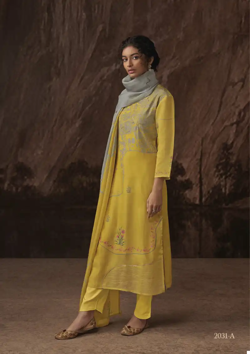 Omtex Nirja Muslin Wholesale Salwar Suit Catalog — Wholesale Salwar Suits, MPA wholesale from Surat - Gallery Image 4