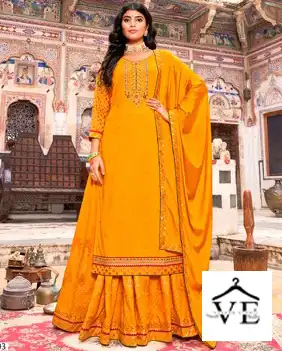 Vardan Ethnic Nirja Vol 2 Heavy Rayon Wholesale Readymade Salwar Suit Catalog — Wholesale Salwar Suits, MPA wholesale from Surat — view 1
