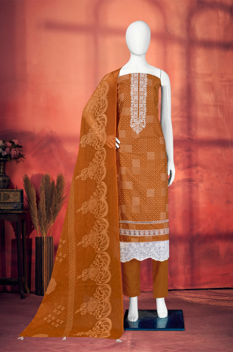 Bipson Nissan 2214 Pure Cotton Wholesale Salwar Suit Catalog — Wholesale Salwar Suits, MPA wholesale from Surat - Gallery Image 2
