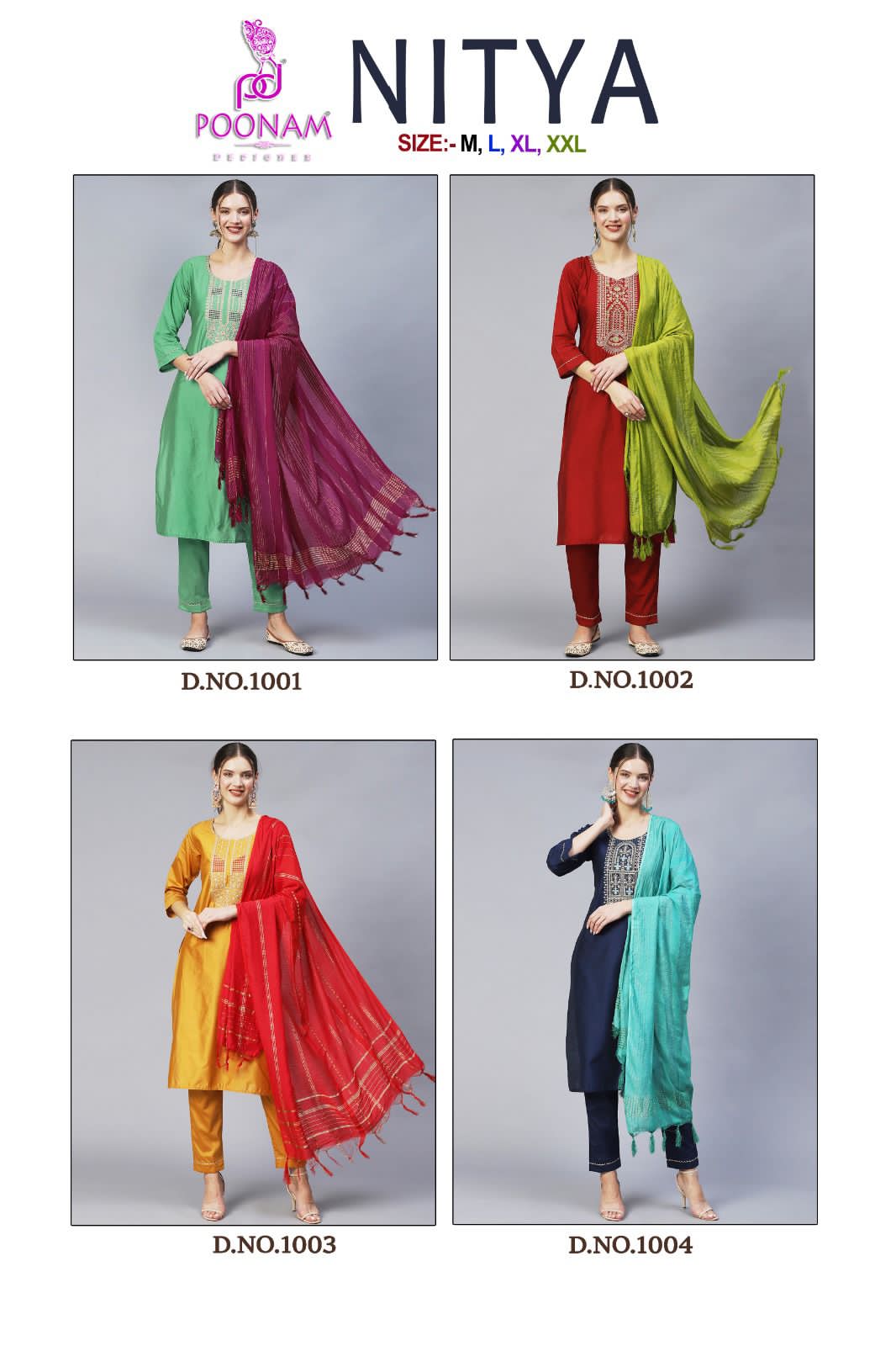 Poonam Designer Nitya Cotton Blend Wholesale Readymade Salwar Suit Catalog — Wholesale Salwar Suits, MPA wholesale from Surat — view 5