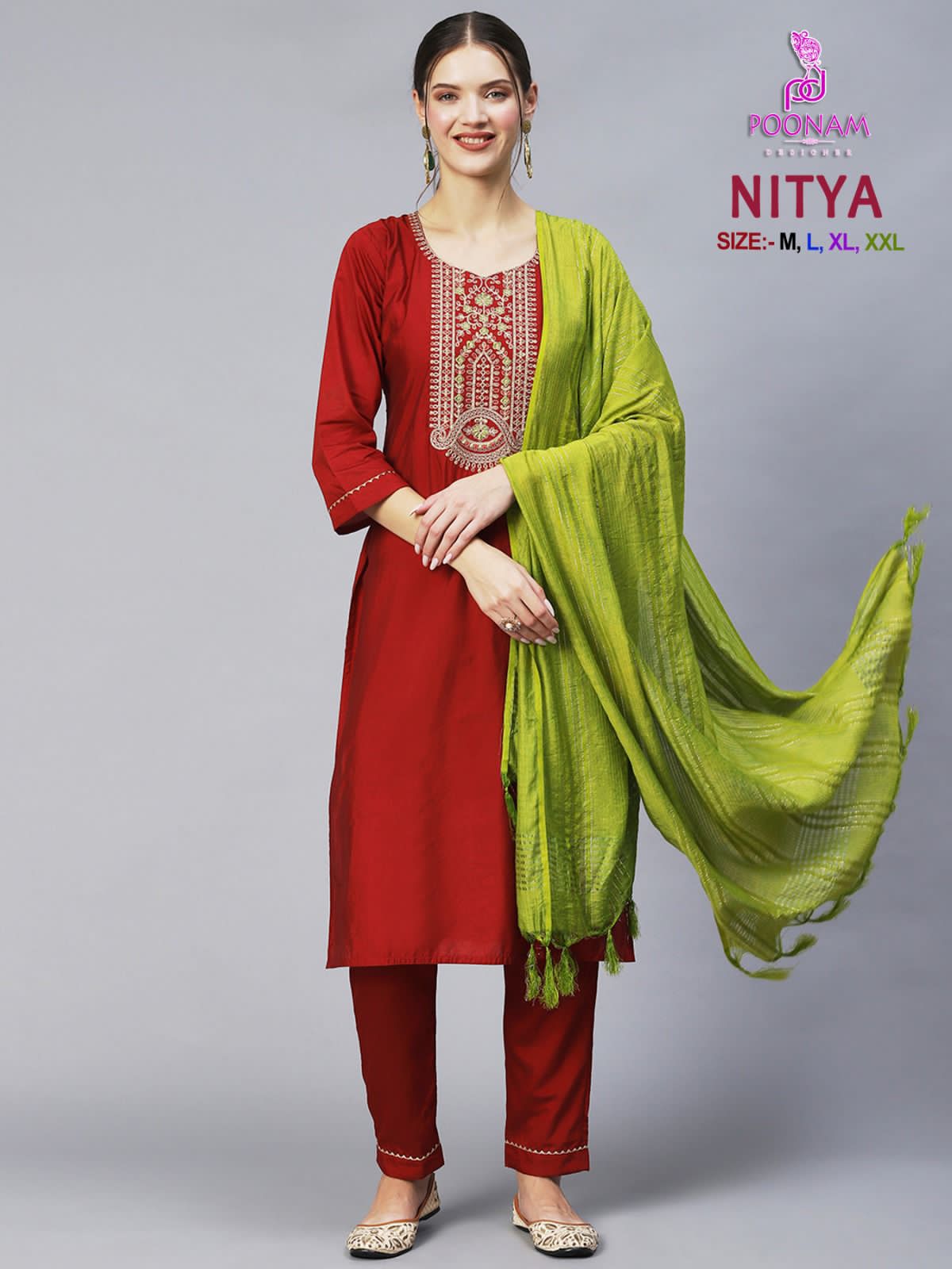 Poonam Designer Nitya Cotton Blend Wholesale Readymade Salwar Suit Catalog — Wholesale Salwar Suits, MPA wholesale from Surat - Gallery Image 3
