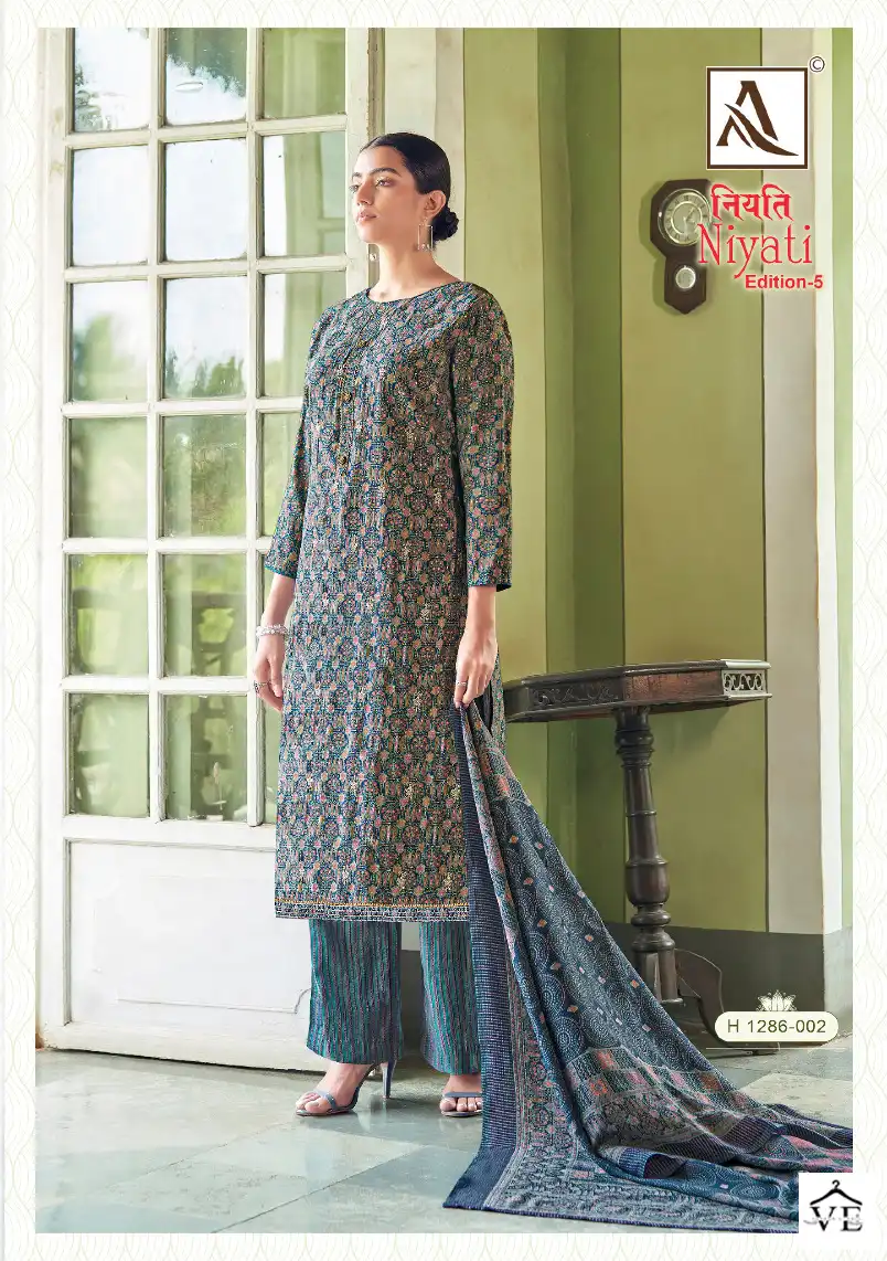 Alok Suits Niyati Edition Vol 5 Pure Mudal Chanderi Wholesale Salwar Suit Catalog — Wholesale Salwar Suits, MPA wholesale from Surat - Gallery Image 3