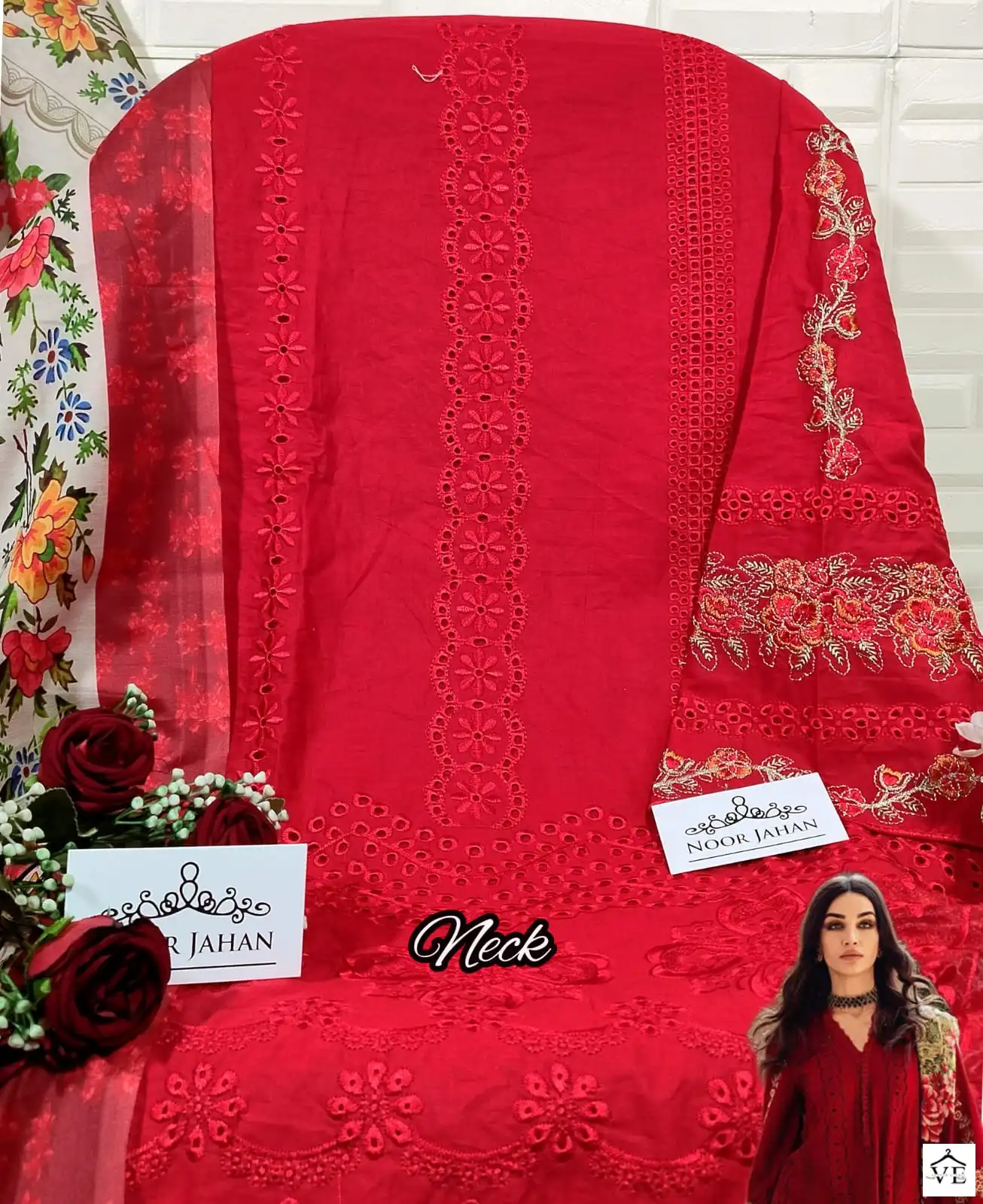 Noor Jahan NJ - 22 Heavy Cotton Wholesale Pakistani Suit — Wholesale Salwar Suits, MPA wholesale from Surat - Gallery Image 3
