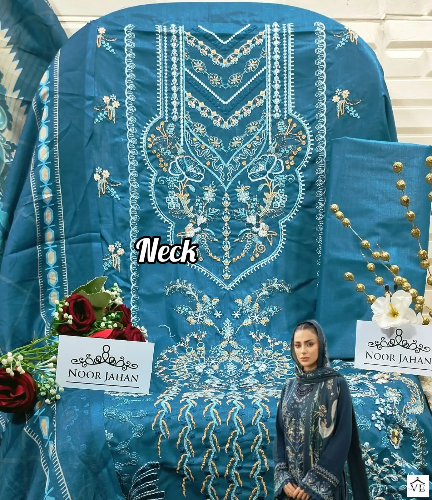 Noor Jahan Nj - 24 Cotton Wholesale Pakistani Suit — Wholesale Salwar Suits, MPA wholesale from Surat — view 4