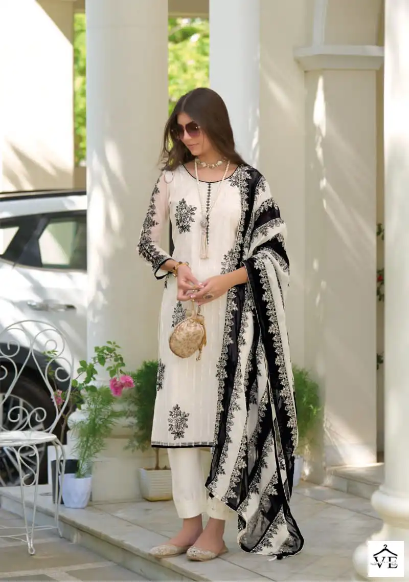Zaveri Noor Heavy Organza Wholesale Readymade Pakistani Suits Catalog — Wholesale Salwar Suits, MPA wholesale from Surat - Gallery Image 2