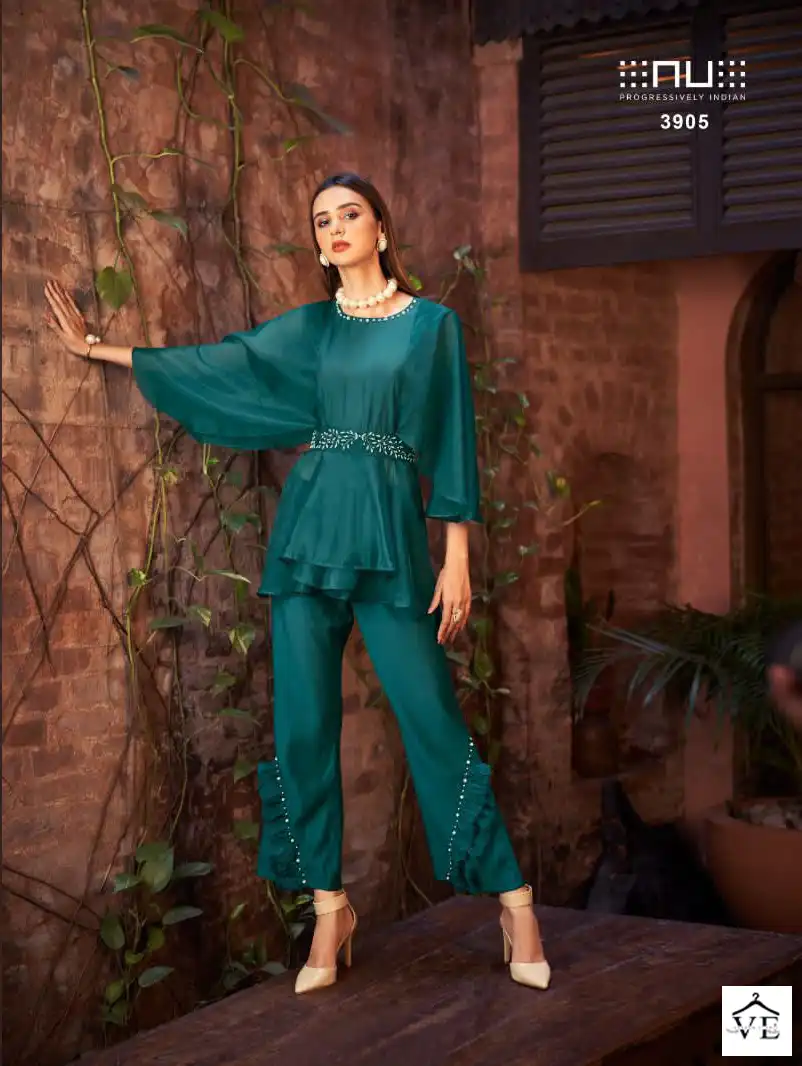 Nu Vol 39 Pure Viscose Organza Wholesale Co-Ord Set Catalog — Wholesale Kurtis, MPA wholesale from Surat — view 7