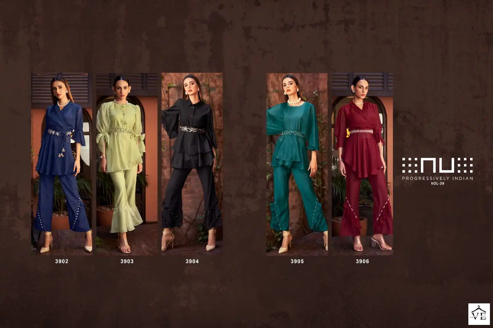 Nu Vol 39 Pure Viscose Organza Wholesale Co-Ord Set Catalog — Wholesale Kurtis, MPA wholesale from Surat — view 9