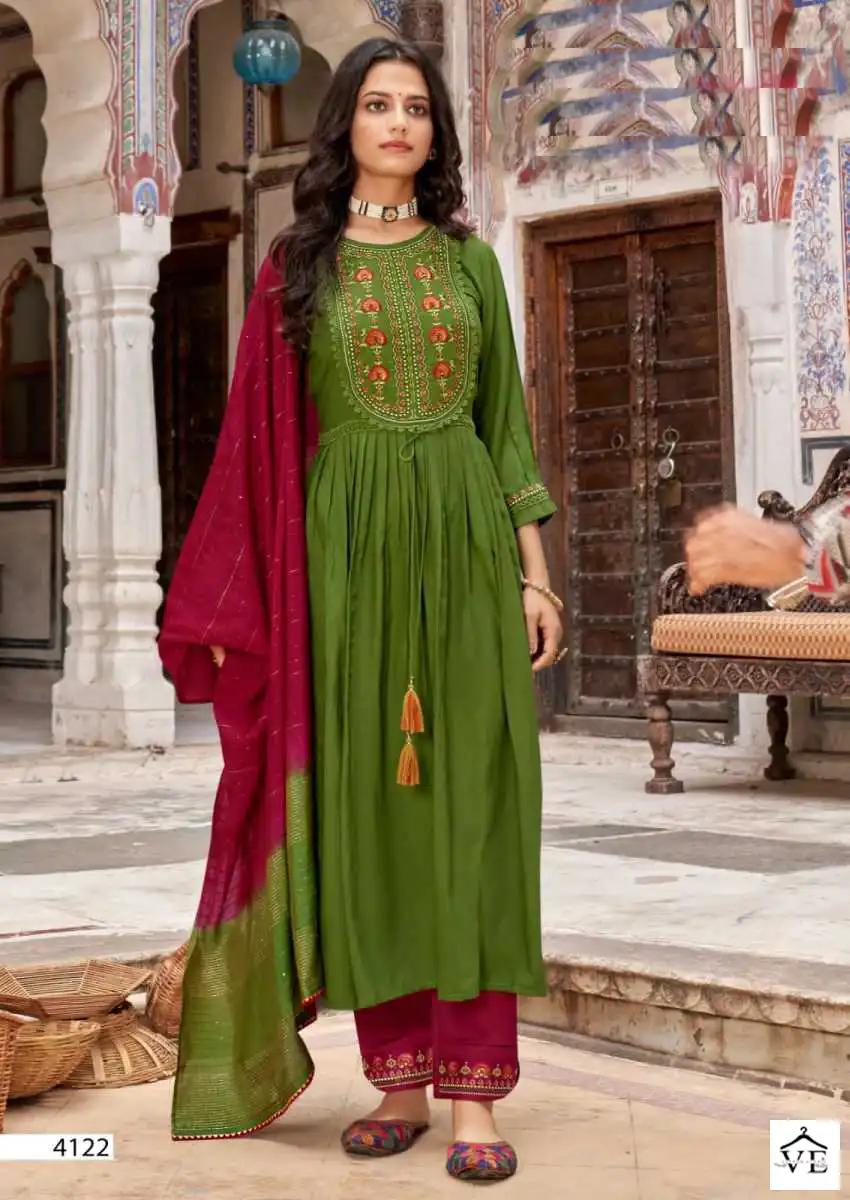 Vardan Ethnic Naira Viscose Wholesale Designer Readymade Salwar Suit Catalog — Wholesale Salwar Suits, MPA wholesale from Surat - Gallery Image 2