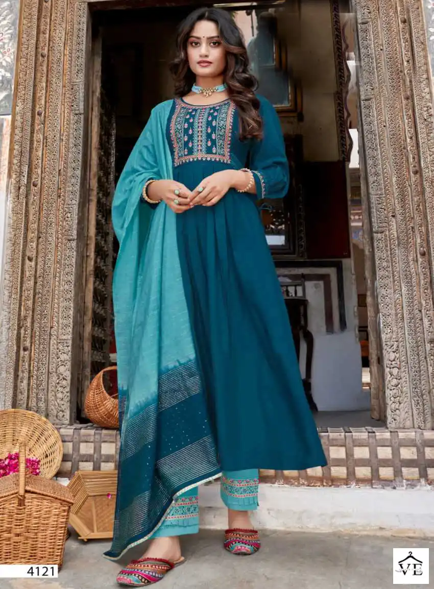 Vardan Ethnic Naira Viscose Wholesale Designer Readymade Salwar Suit Catalog — Wholesale Salwar Suits, MPA wholesale from Surat — view 1