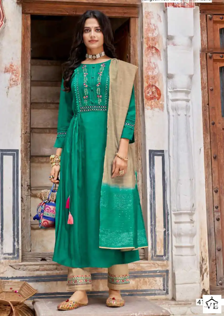 Vardan Ethnic Naira Viscose Wholesale Designer Readymade Salwar Suit Catalog — Wholesale Salwar Suits, MPA wholesale from Surat - Gallery Image 5