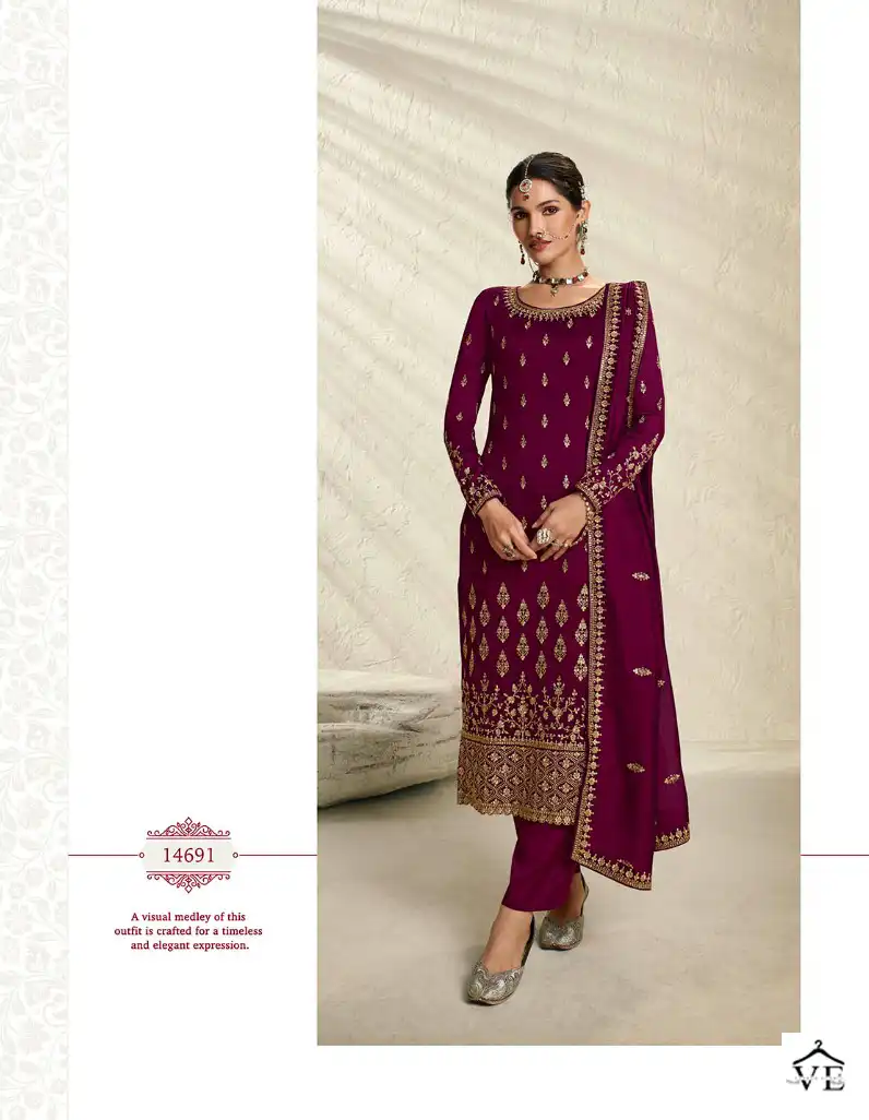 Zisa Nargis2 Blooming Silk Georgette Wholesale Designer Salwar Suit Catalog — Wholesale Salwar Suits, MPA wholesale from Surat - Gallery Image 4
