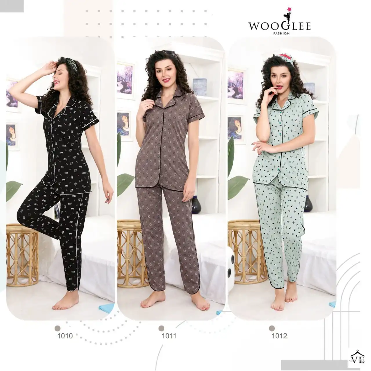 Wooglee Night Out Vol 2 170 Gsm Hosiery Cotton Wholesale Night Wear Catalog — Wholesale, MPA wholesale from Surat — view 14