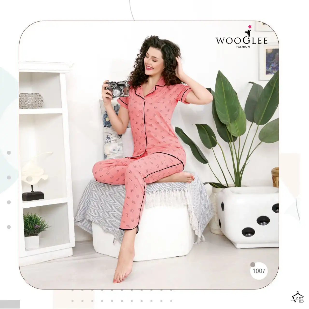 Wooglee Night Out Vol 2 170 Gsm Hosiery Cotton Wholesale Night Wear Catalog — Wholesale, MPA wholesale from Surat — view 8