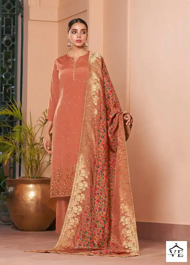 Lt Nitya Vol Natural Crepe Wholesale Designer Salwar Suits Catalog — Wholesale Salwar Suits, MPA wholesale from Surat — Photo 5